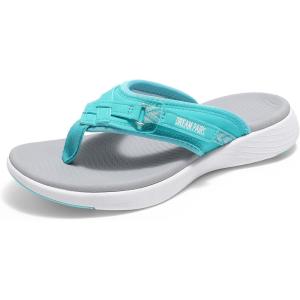 DREAM PAIRS Women’s Arch Support Flip Flops Comfortable Thong Sandals(Mint)