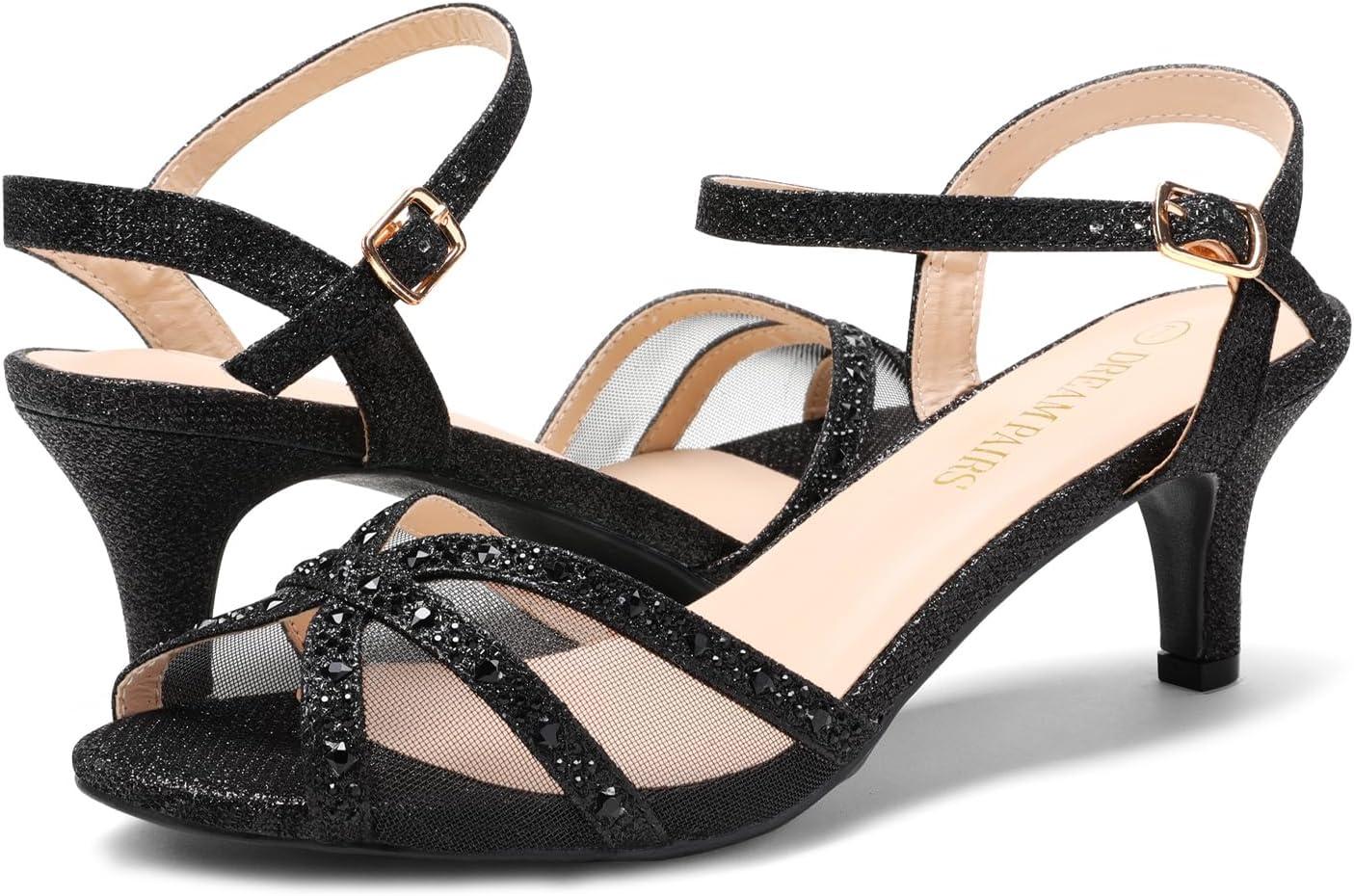 image:imageDREAM PAIRS Womens Nina Low Heel Pump Sandals150black