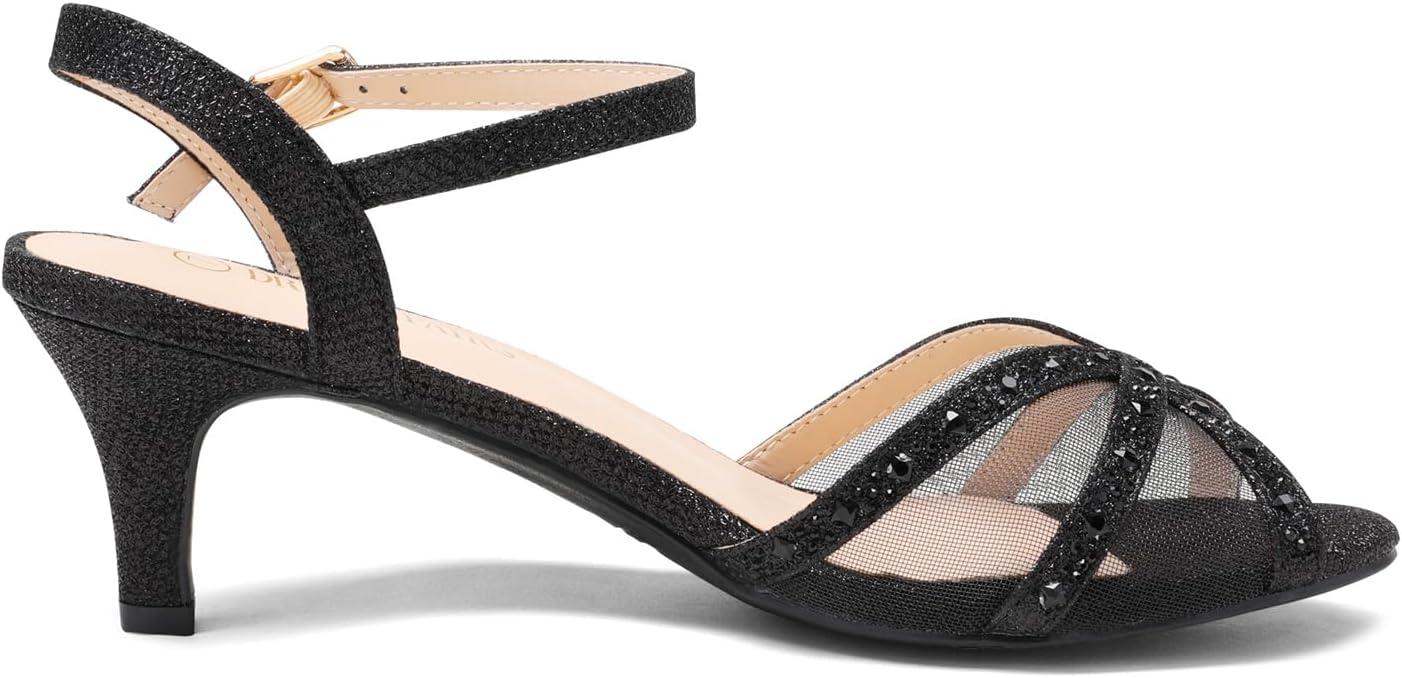 image:imageDREAM PAIRS Womens Nina Low Heel Pump Sandals150black