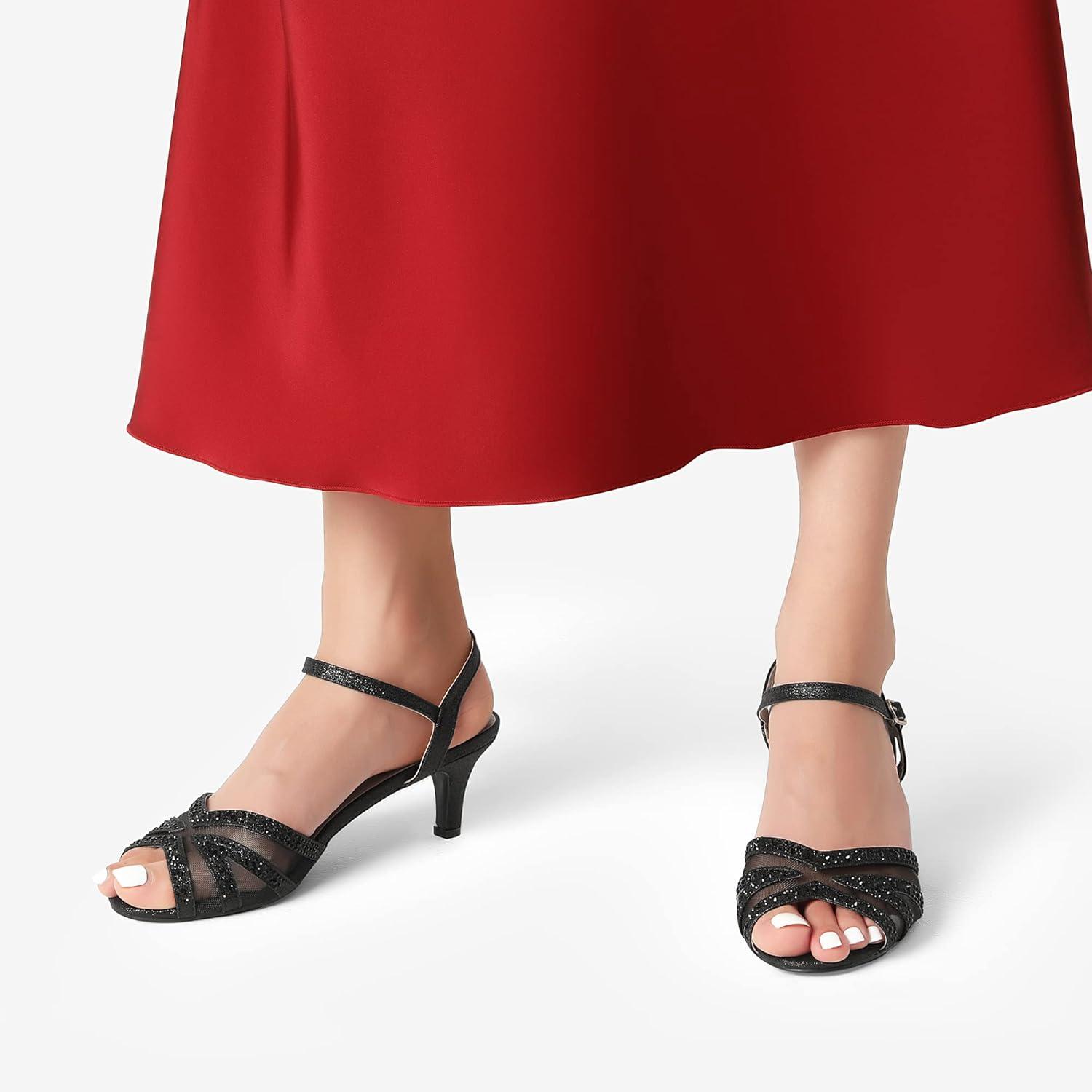 image:imageDREAM PAIRS Womens Nina Low Heel Pump Sandals166black