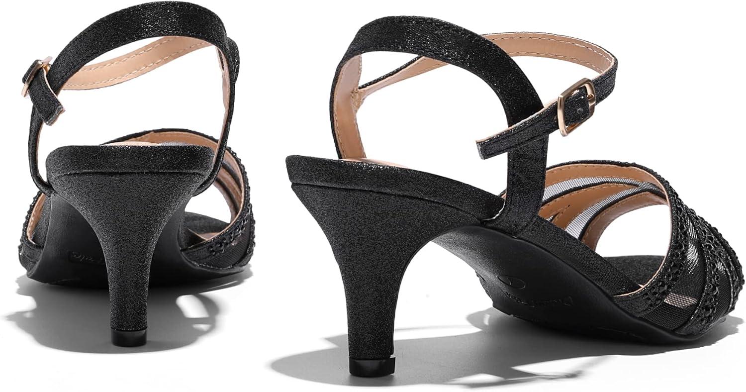 image:imageDREAM PAIRS Womens Nina Low Heel Pump Sandals166black
