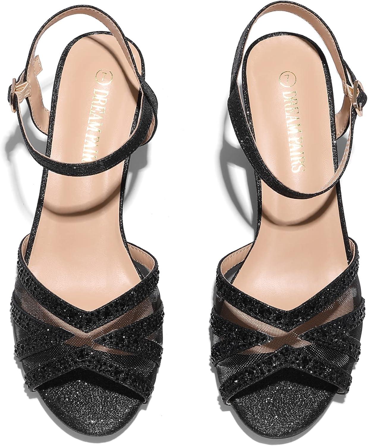image:imageDREAM PAIRS Womens Nina Low Heel Pump Sandals166black