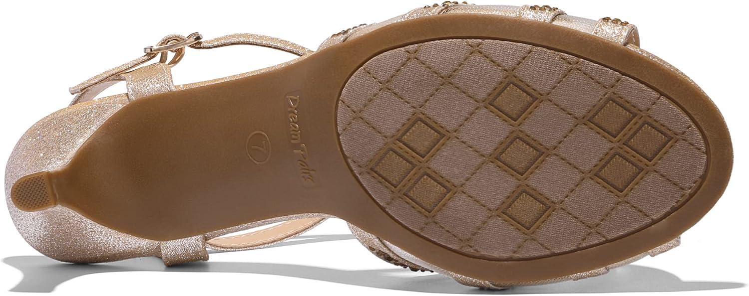 image:imageDREAM PAIRS Womens Nina Low Heel Pump Sandals166gold