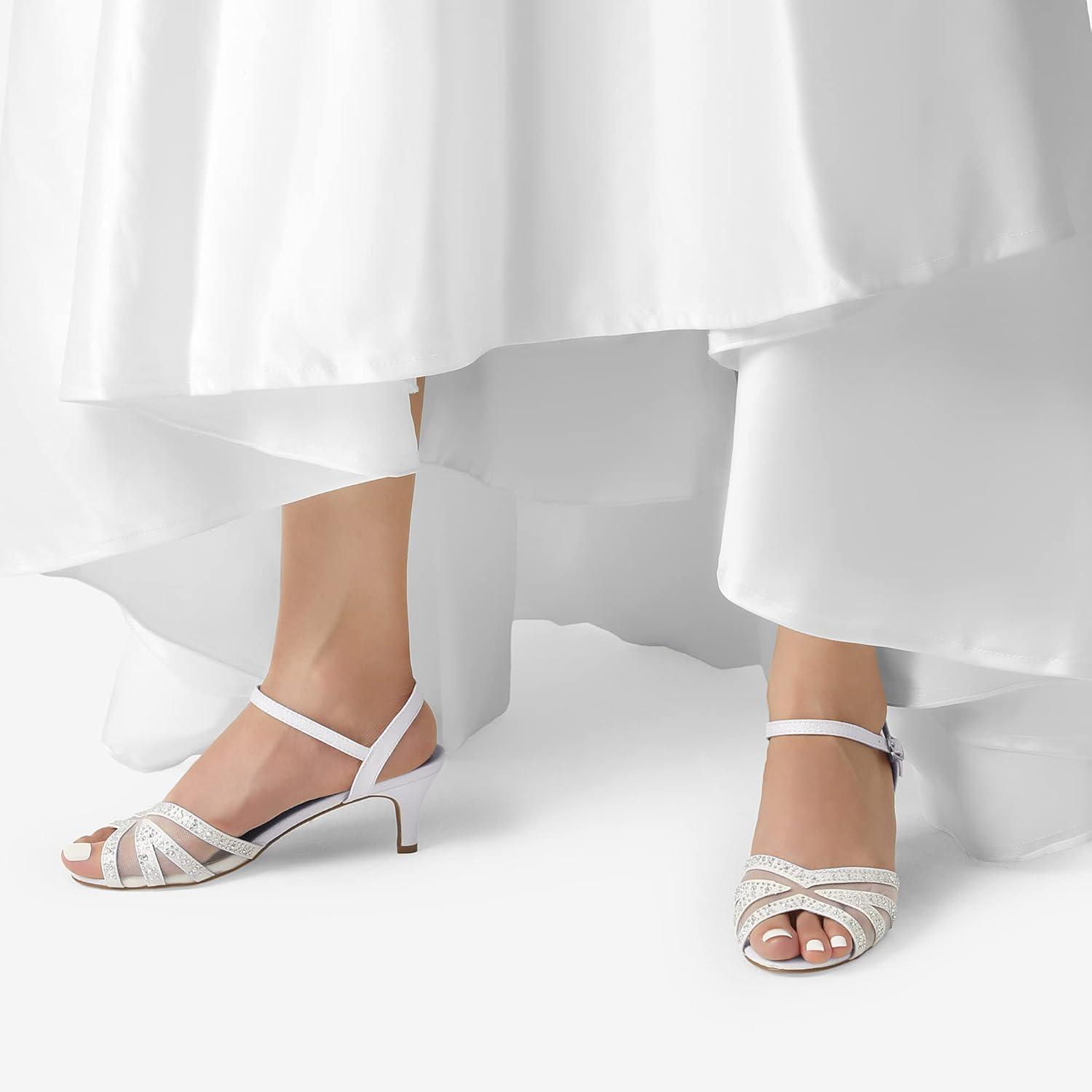 image:imageDREAM PAIRS Womens Nina Low Heel Pump Sandals166white