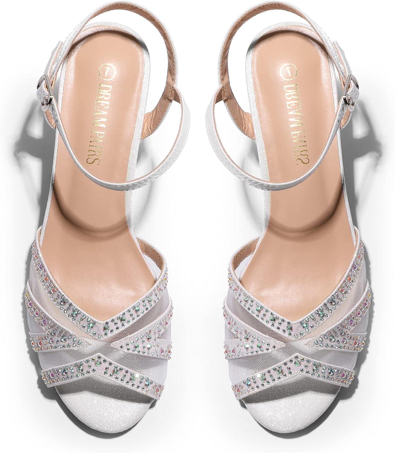 image:imageDREAM PAIRS Womens Nina Low Heel Pump Sandals166white