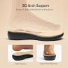 DREAM PAIRS Women’s Comfort Dressy Rhinestone Summer Beach Sandals Slip-on Flat Walking Orthopedic Sandals with Elastica Back Strap(White)
