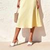 DREAM PAIRS Women’s High Stilettos Heels Mules Open Square Toe Slip On Comfort Sexy Dress Pumps Sandals Fashion Casual Prom Dress Shoes(White)