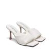 DREAM PAIRS Women’s High Stilettos Heels Mules Open Square Toe Slip On Comfort Sexy Dress Pumps Sandals Fashion Casual Prom Dress Shoes(White)