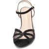 DREAM PAIRS Women’s Nina Low Heel Pump Sandals(150-black)