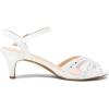 DREAM PAIRS Women’s Nina Low Heel Pump Sandals(150-white)