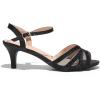 DREAM PAIRS Women’s Nina Low Heel Pump Sandals(166-black)