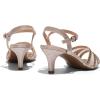 DREAM PAIRS Women’s Nina Low Heel Pump Sandals(166-gold)