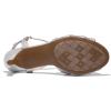 DREAM PAIRS Women’s Nina Low Heel Pump Sandals(166-silver)