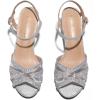 DREAM PAIRS Women’s Nina Low Heel Pump Sandals(166-silver)