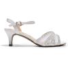 DREAM PAIRS Women’s Nina Low Heel Pump Sandals(166-white)