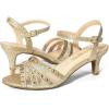 DREAM PAIRS Women’s Nina Low Heel Pump Sandals(Sparkling Gold)