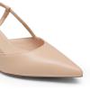 DREAM PAIRS Women’s Slingback Kitten Heels Closed Pointed Toe Low Stiletto Heels Dress Bridal Party Wedding Pumps Shoes(Nude)