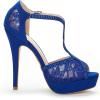 DREAM PAIRS womens Heeled Sandals(Royal Blue)