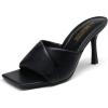 DREAM PAIRS Women’s High Stilettos Heels Mules Open Square Toe Slip On Comfort Sexy Dress Pumps Sandals Fashion Casual Prom Dress Shoes(Black)