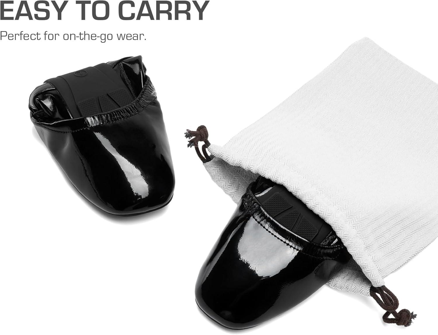 image:imageDREAM PAIRS Womens Ballet Flats Foldable Square Toe Mary Jane Flats Comfortable Slip On Dress Shoes Business Casual Work Mary Jane ShoesBlackpat