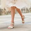 DREAM PAIRS Kitten Heels for Women Comfortable Low Heels Sandals Suqare Open Toe Cute Wedding Party Evening Prom Dance Strap Dress Pump Sandals Shoes(White)