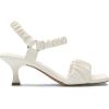 DREAM PAIRS Kitten Heels for Women Comfortable Low Heels Sandals Suqare Open Toe Cute Wedding Party Evening Prom Dance Strap Dress Pump Sandals Shoes(White)