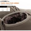 DREAM PAIRS Women’s Ankle Winter Boots Genuine Suede Leather Faux Fur Lace Up Snow Warm Comfort Cozy Short Booties FuzzyGo Women’s Cozy(Taupe)