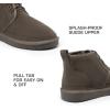 DREAM PAIRS Women’s Ankle Winter Boots Genuine Suede Leather Faux Fur Lace Up Snow Warm Comfort Cozy Short Booties FuzzyGo Women’s Cozy(Taupe)