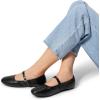 DREAM PAIRS Women’s Ballet Flats Foldable Square Toe Mary Jane Flats Comfortable Slip On Dress Shoes Business Casual Work Mary Jane Shoes(Black)