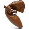 DREAM PAIRS Women’s Ballet Flats Foldable Square Toe Mary Jane Flats Comfortable Slip On Dress Shoes Business Casual Work Mary Jane Shoes(Brown)