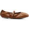 DREAM PAIRS Women’s Ballet Flats Foldable Square Toe Mary Jane Flats Comfortable Slip On Dress Shoes Business Casual Work Mary Jane Shoes(Brown)