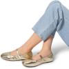 DREAM PAIRS Women’s Ballet Flats Foldable Square Toe Mary Jane Flats Comfortable Slip On Dress Shoes Business Casual Work Mary Jane Shoes(Gold)