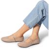 DREAM PAIRS Women’s Ballet Flats Foldable Square Toe Mary Jane Flats Comfortable Slip On Dress Shoes Business Casual Work Mary Jane Shoes(Nude)