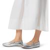 DREAM PAIRS Women’s Ballet Flats Foldable Square Toe Mary Jane Flats Comfortable Slip On Dress Shoes Business Casual Work Mary Jane Shoes(Silver)