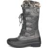 DREAM PAIRS Women’s DP Warm Faux Fur Lined Mid Calf Winter Snow Boots(Grey)