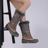 DREAM PAIRS Women’s DP Warm Faux Fur Lined Mid Calf Winter Snow Boots(Khaki)