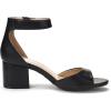 DREAM PAIRS Womens Heels, Chunk Low Heel Comfortable Pump Sandals Dress Shoe(Black/Pu)
