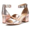 DREAM PAIRS Womens Heels, Chunk Low Heel Comfortable Pump Sandals Dress Shoe(Champagne Pearl)