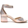 DREAM PAIRS Womens Heels, Chunk Low Heel Comfortable Pump Sandals Dress Shoe(Champagne/Pearl)