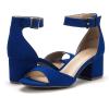 DREAM PAIRS Womens Heels, Chunk Low Heel Comfortable Pump Sandals Dress Shoe(Royal Blue)