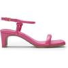 DREAM PAIRS Womens Heels Open Toe Ankle Strap Square Cute Wedding Party Sandal Comfort Dress Shoes Hera(Hot Pink)
