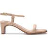 DREAM PAIRS Womens Heels Open Toe Ankle Strap Square Cute Wedding Party Sandal Comfort Dress Shoes Hera(Nude)