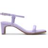 DREAM PAIRS Womens Heels Open Toe Ankle Strap Square Cute Wedding Party Sandal Comfort Dress Shoes Hera(Purple)