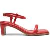 DREAM PAIRS Womens Heels Open Toe Ankle Strap Square Cute Wedding Party Sandal Comfort Dress Shoes Hera(Red)