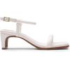 DREAM PAIRS Womens Heels Open Toe Ankle Strap Square Cute Wedding Party Sandal Comfort Dress Shoes Hera(White)