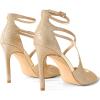DREAM PAIRS Women’s High Heels Sexy Cross Square Open Toe Strappy Dressy Sexy Stylish Stilettos Heels Sandals(Gold-glitter)