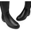 DREAM PAIRS Women’s Knee High Boots, Platform Chunky Heel Thigh High Fashion Over The Knee Boots, SDOB2407W(Black-pu)