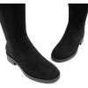 DREAM PAIRS Women’s Knee High Boots, Platform Chunky Heel Thigh High Fashion Over The Knee Boots, SDOB2407W(Black-suede)