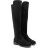 DREAM PAIRS Women’s Knee High Boots, Platform Chunky Heel Thigh High Fashion Over The Knee Boots, SDOB2407W(Black-suede)