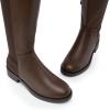 DREAM PAIRS Women’s Knee High Boots, Platform Chunky Heel Thigh High Fashion Over The Knee Boots, SDOB2407W(Brown-pu)